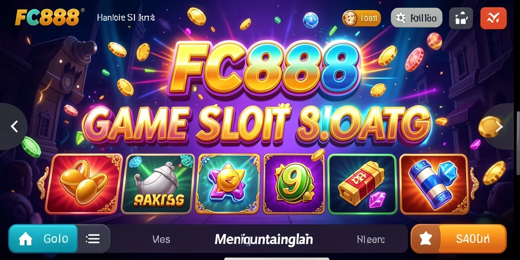 Tampilan gameplay menarik dari FC888 dengan berbagai tema slot.