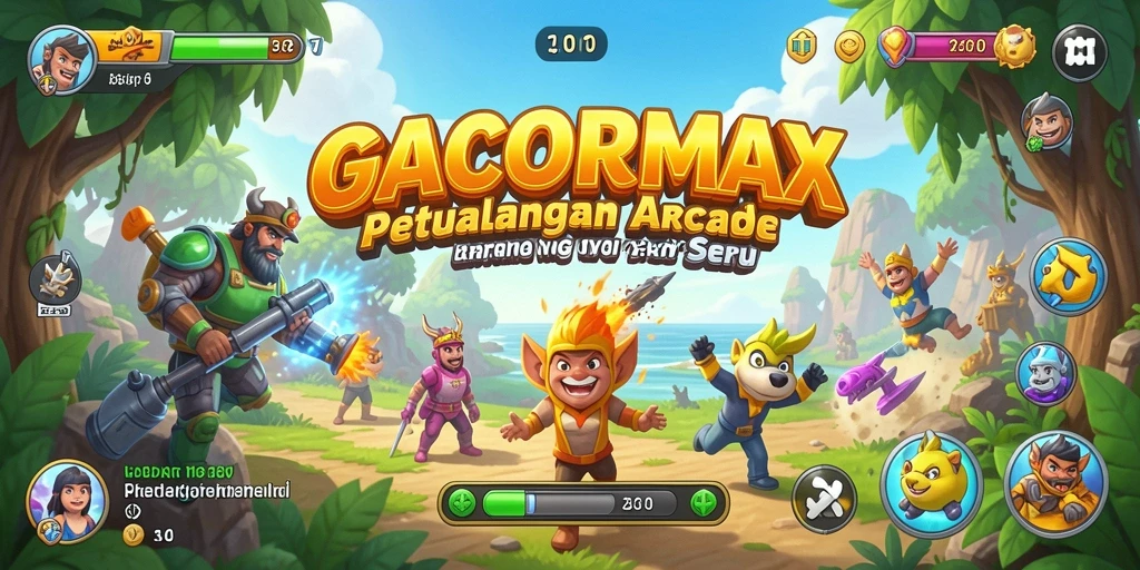 Tangkapan layar utama GACORMAX menampilkan aksi gameplay Arcade yang mendebarkan.