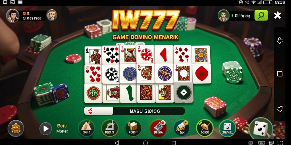 Tampilan gameplay menarik IW777 saat bermain Domino.