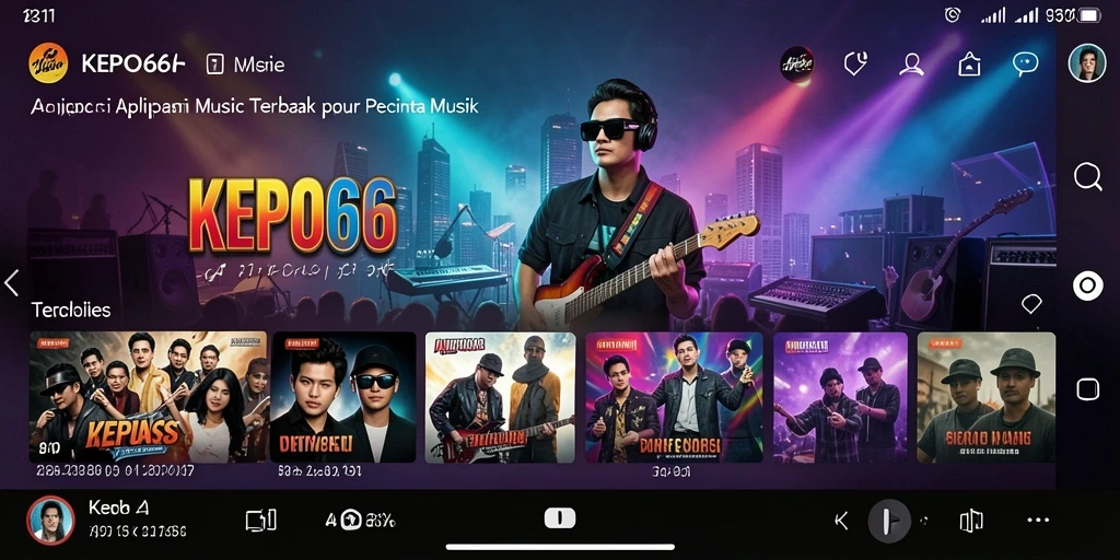 Tampilan gameplay KEPO66 dengan berbagai fitur menarik dan koleksi lagu.