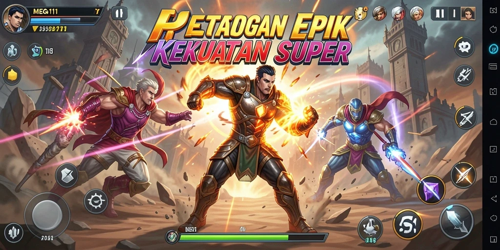 Tangkapan layar menampilkan aksi pertarungan seru di MEGA111.