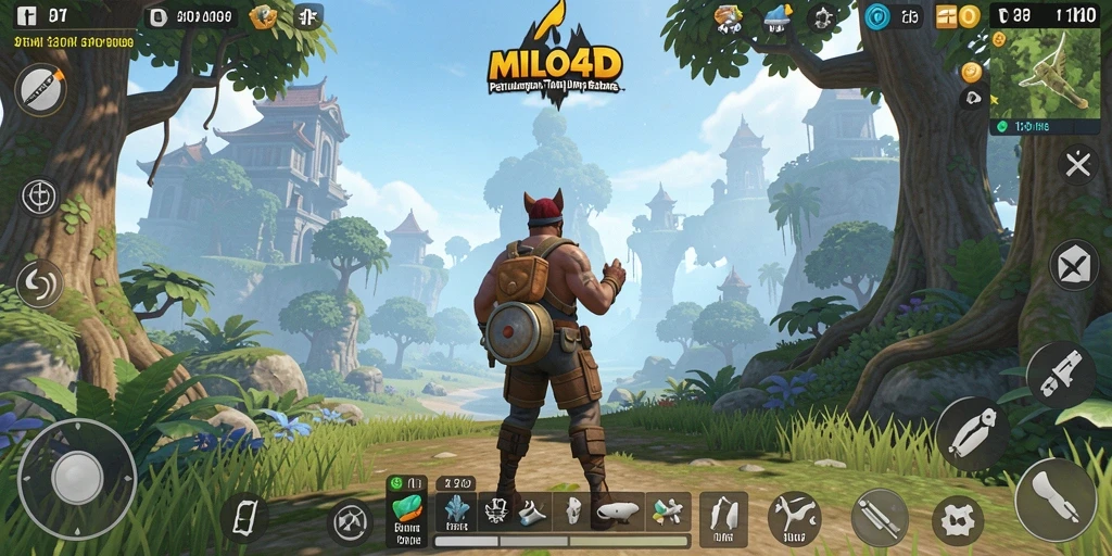 Screenshot gameplay <strong>MILO4D</strong> yang memperlihatkan eksplorasi dunia terbuka yang menakjubkan.