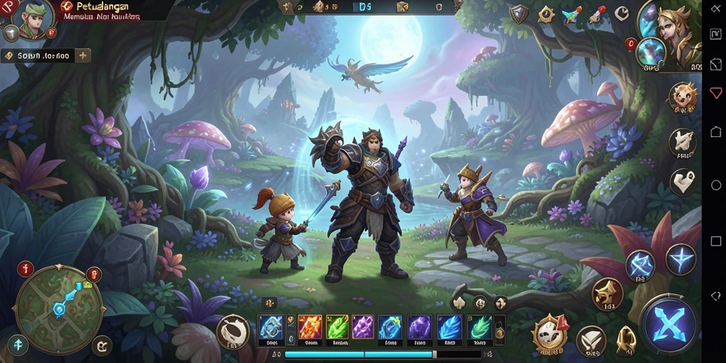 Tampilan gameplay OCE69 yang penuh aksi dalam arena pertempuran ARPG.