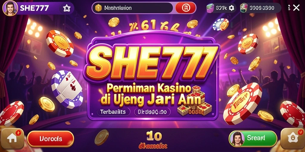 Screenshot gameplay <strong>SHE777</strong> menampilkan suasana Kasino yang mendebarkan.
