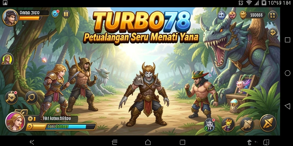 Tampilan gameplay TURBO78 yang mengagumkan di dunia petualangan.