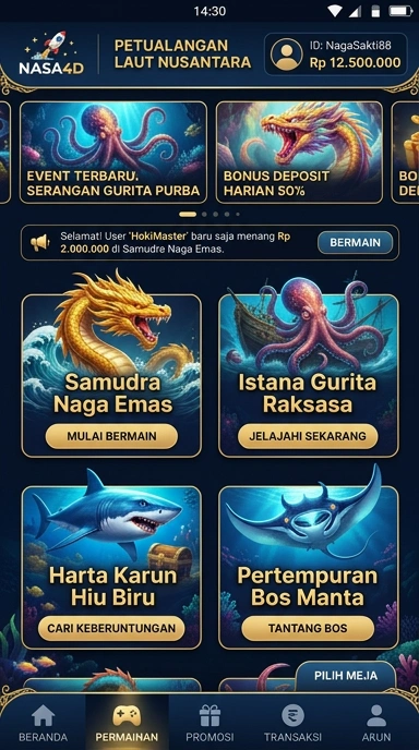 Tampilan beranda pusat unduh nasa4d yang menarik.